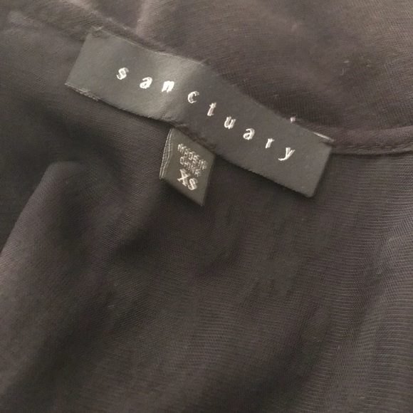 Sanctuary Black Printed Top Size XS - Picture 5 of 5